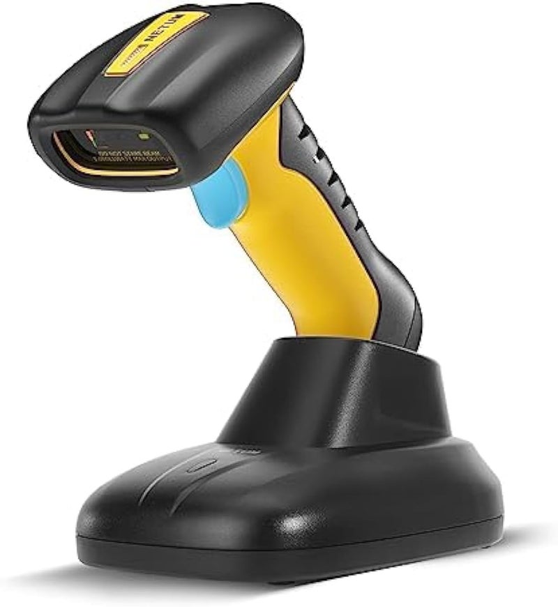 NETUM Upgraded QR Industrial Bluetooth Barcode Scanner with Charging Dock, Wireless 2D 1D Bar Code Reader 2600mAh Drop Protection Shock Dust Proof Hands Free for Windows Mac Android iOS (NT-1200) - Image 1